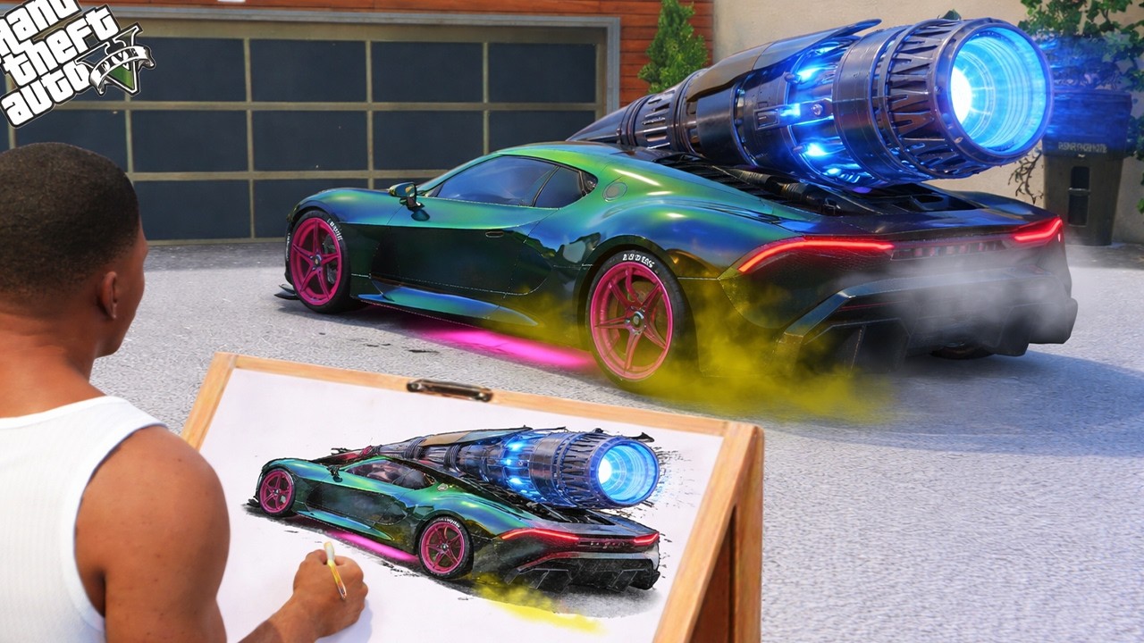 GTA 5 - Franklin Repairs and Modifies the Best Super Car | Bugatti