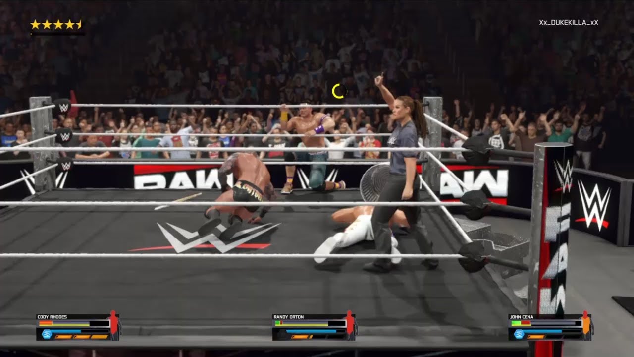 Cody Rhodes vs Randy Orton vs John Cena RAW Universe Mode Part 2