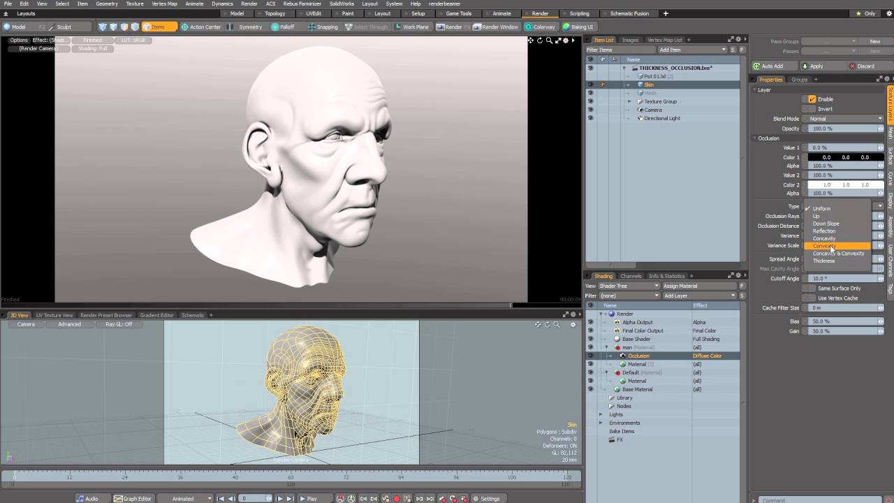 MODO 10 Quick Clip -- Thickness Occlusion