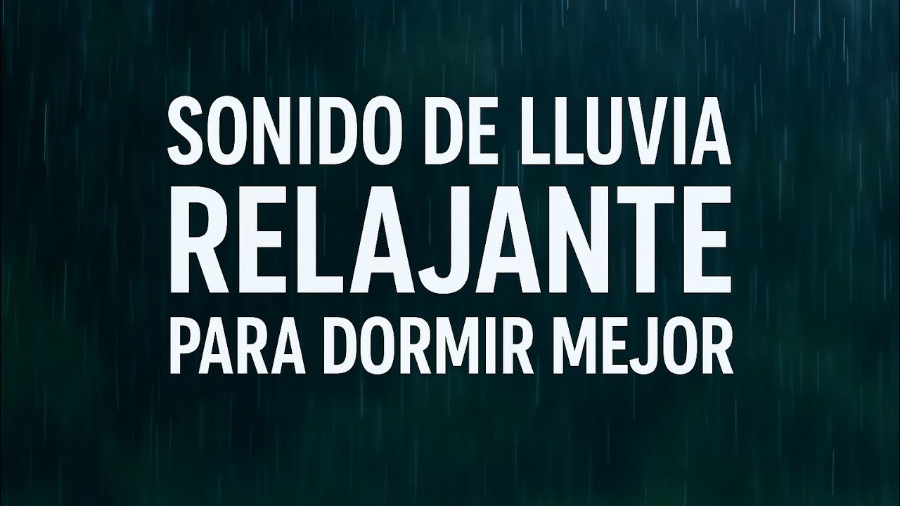Sonido de Lluvia relajante para dormir con pantalla negra | 6 horas de lluvia sin truenos
