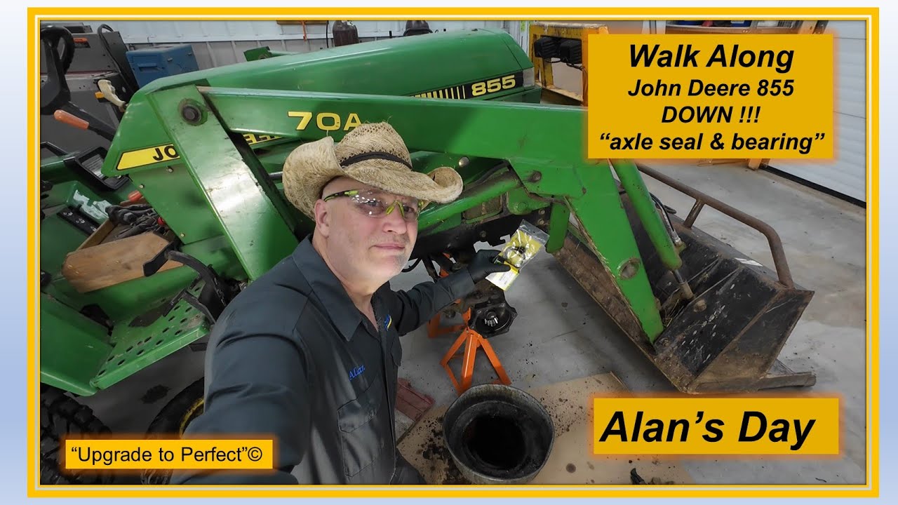 Alan's Day -  Walk Along  -  John Deere 855 DOWN !!!  