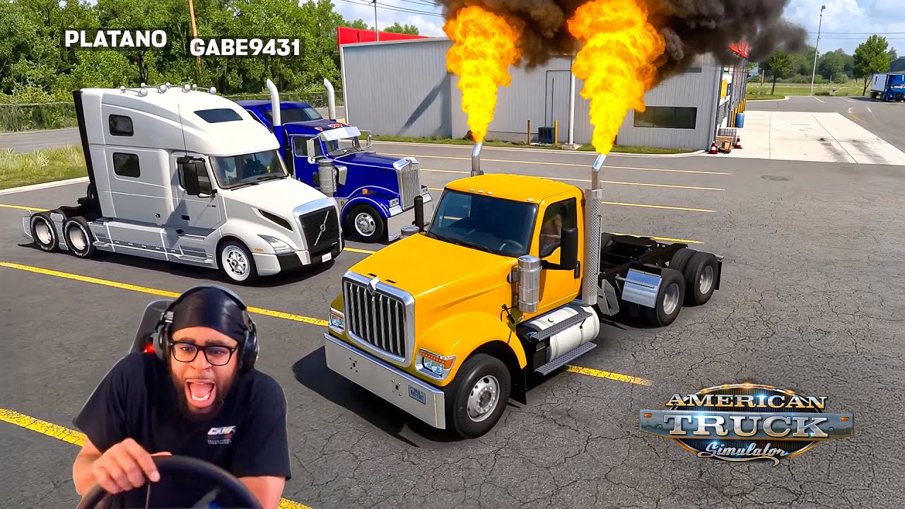 Driving 10,000HP Trucks to Jamaica in American Truck Simulator lmaooo