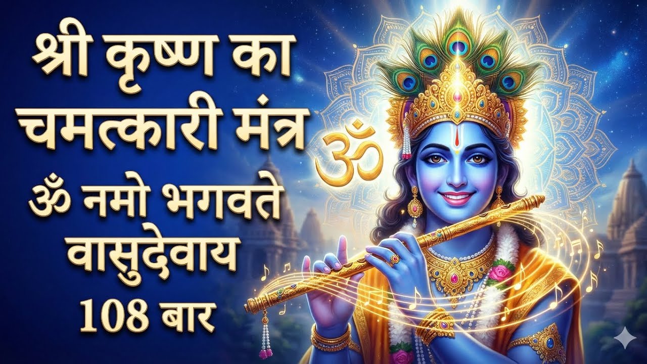 Om Namo Bhagavate Vasudevaya | Lord Krishna Mantra | 108 Chanting