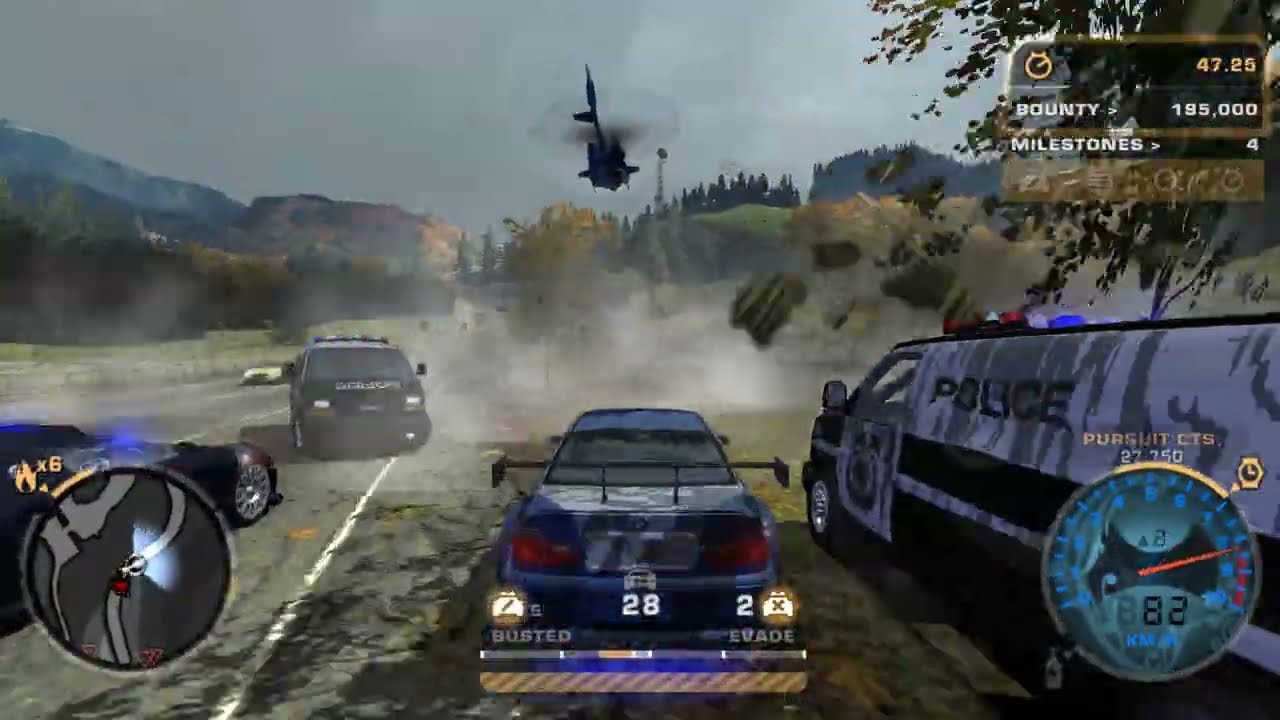 Need for Speed Most Wanted BMW M3 GTR vs Police