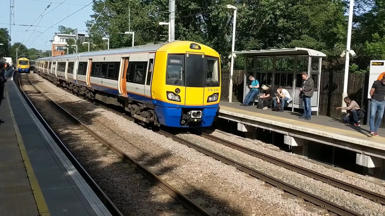 Brondesbury station, London Overground trains daytime and night time