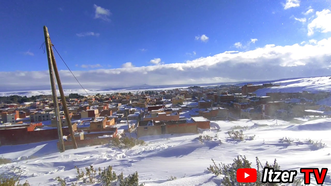 itzer la perle du moyenne atlas sou la neige hiver 2021  إيتزر مناظر خلابة تسر العين