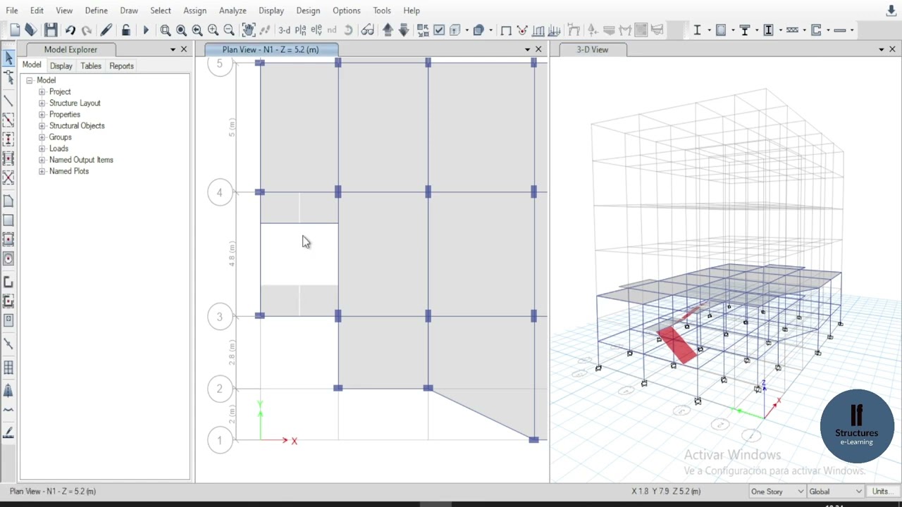 37 Estructura de H°A° Piso 1, Medelado de escalera