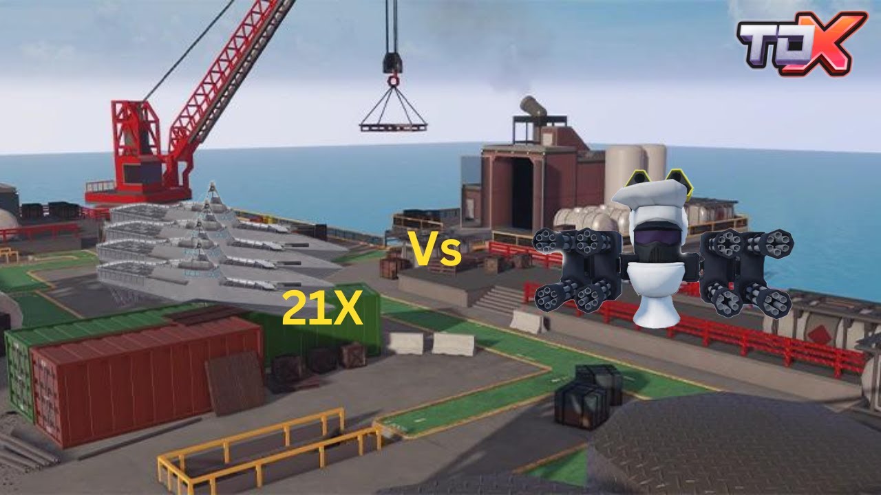 21 Railgun Warship's Vs SUPER REVIVED TOILET JOHN MK I9X (Tower defense X)