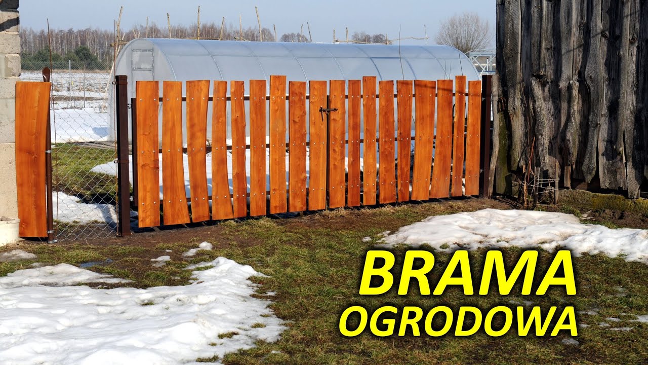 BRAMA OGRODOWA do szklarni - nowa ale po wiejsku