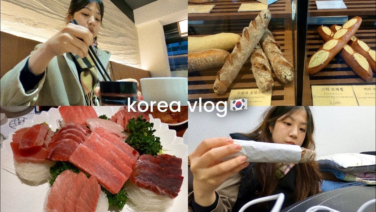 eating good *in Korea*🍣🍚 // father-daughter dates, lots of Korean speaking