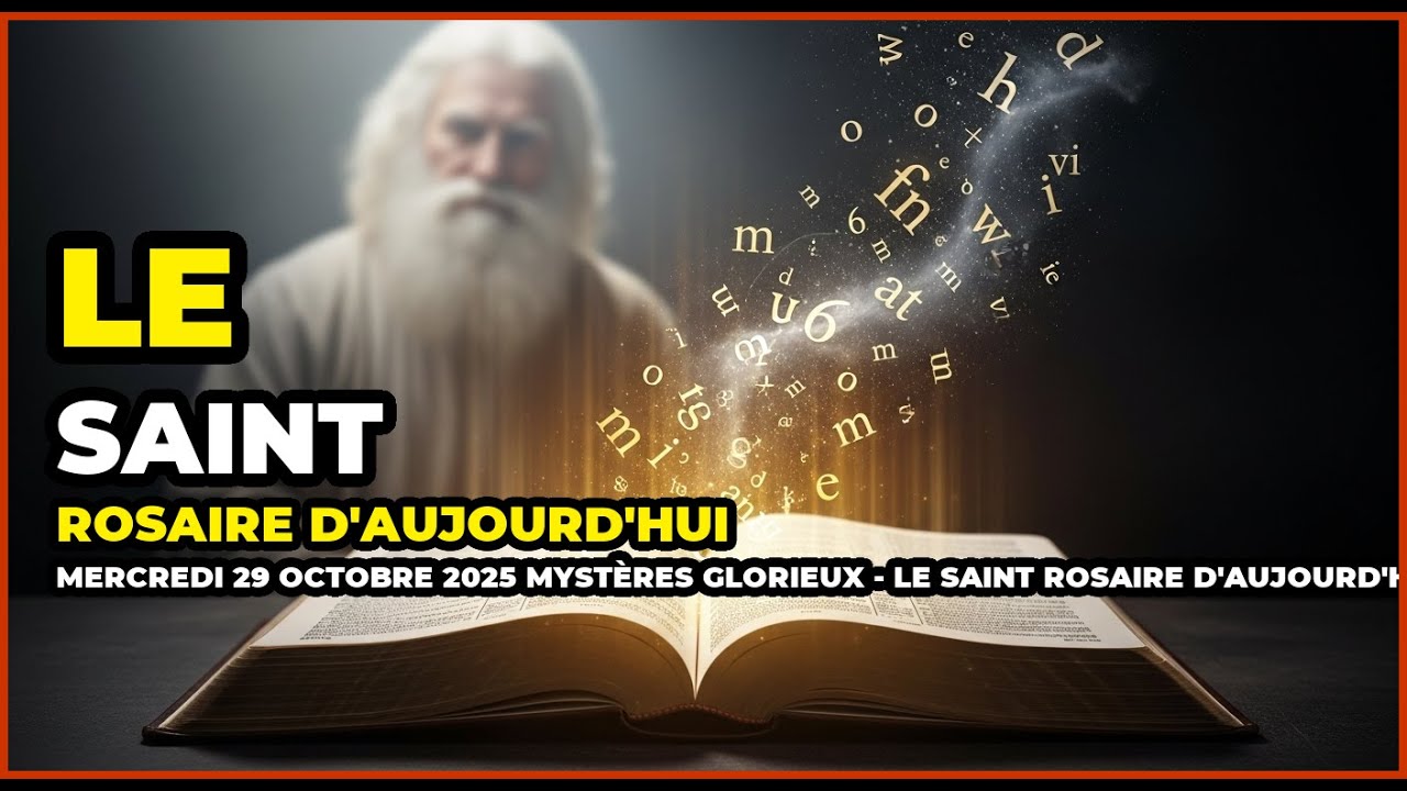 LE SAINT ROSAIRE D'AUJOURD'HUI MERCREDI 29 OCTOBRE 2025 MYSTÈRES GLORIEUX - LE SAINT ROSAIRE D'AU...
