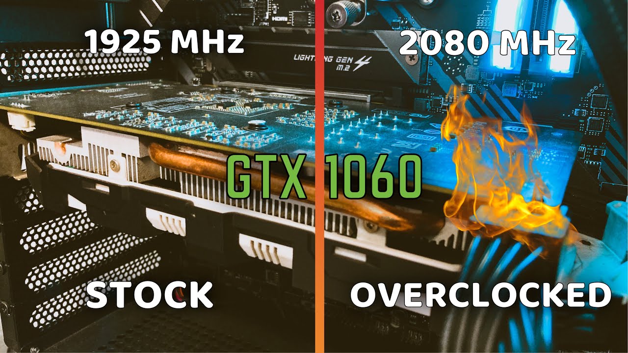 GTX 1060 6GB Stock vs Overclocked | 4 Games Benchmark | 2021