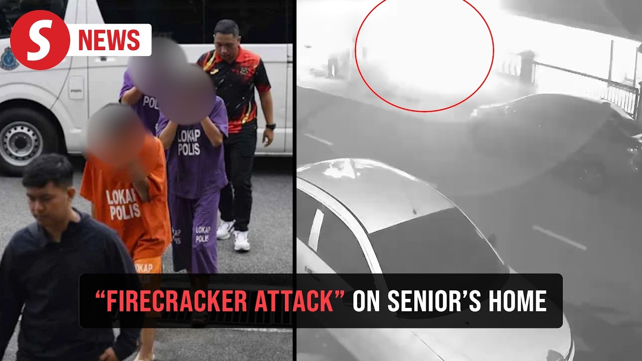 Three teens held after viral video shows firecrackers thrown into elderly resident's home