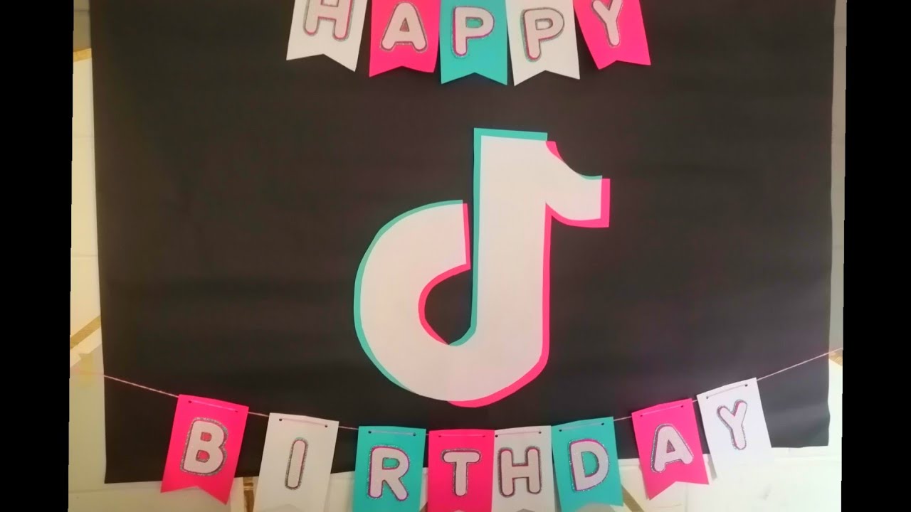 Decoración para fiesta en casa  temática de TIK Tok - tik tok party