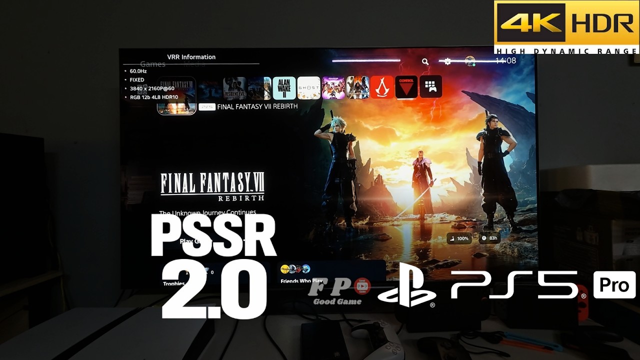Final Fantasy 7 Rebirth PSSR 2.0 Update Gameplay PS5 Pro With LG Oled TV 4K HDR