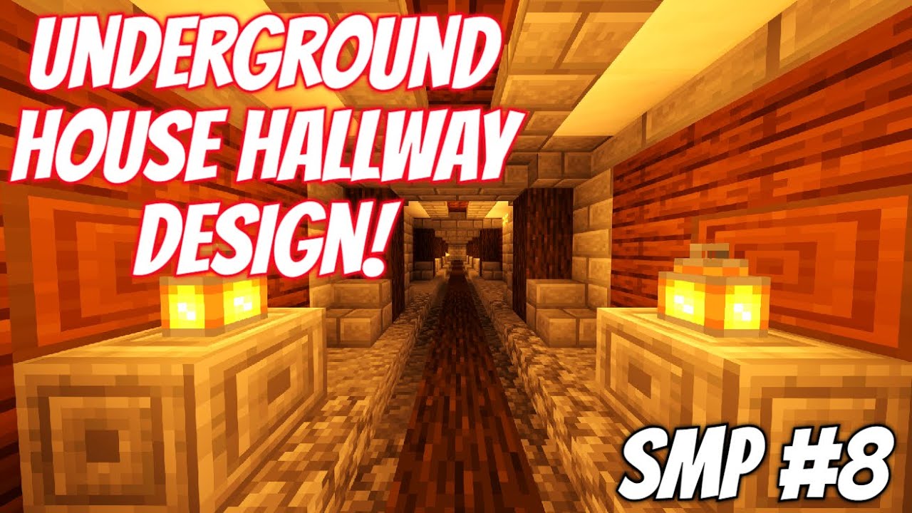 Underground House Hallway Design! | MinecraftSMP #8