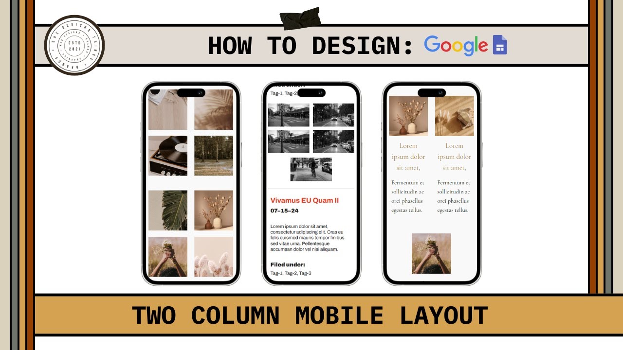 Let's Design: Two Column Mobile View Google Site