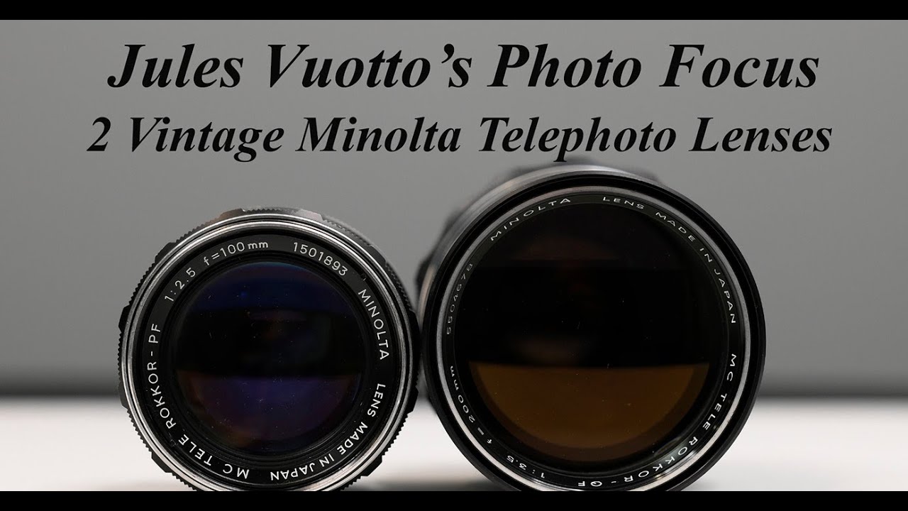 2 Vintage Minolta Telephoto Lenses.