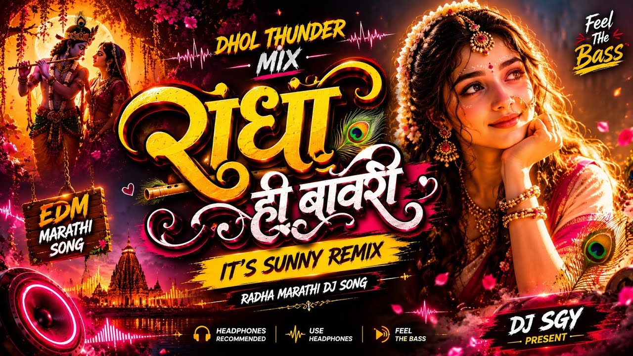 RADHA HI BAWARI 💥 DHOL MIX | ITS SUNNY REMIX 🎧 Marathi DJ Song