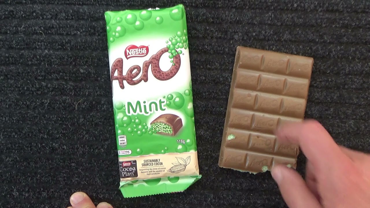 ASMR - Aero Mint Chocolate Bar -Australian Accent -Discussing in a Quiet Whisper & Crinkles & Eating