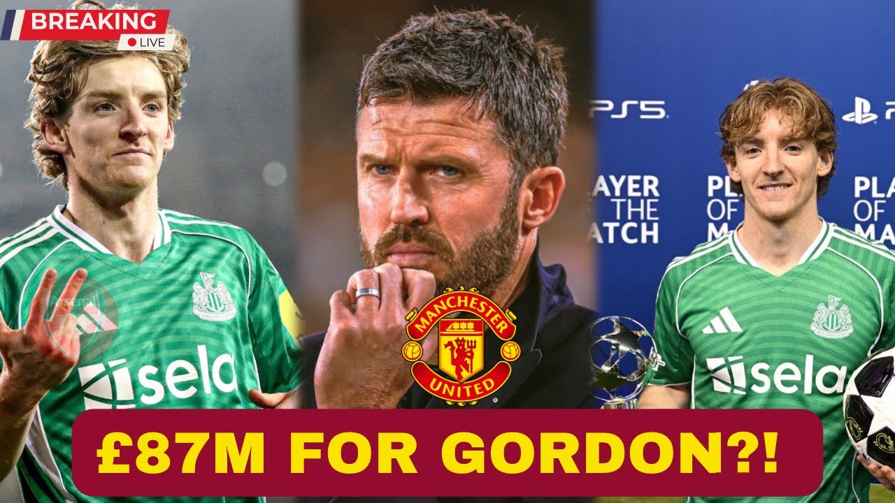 MAN UNITED TRANSFER NEWS: MANCHESTER UNITED WILLING TO PAY £87 MILLION FOR ANTHONY GORDON IN SUMMER.