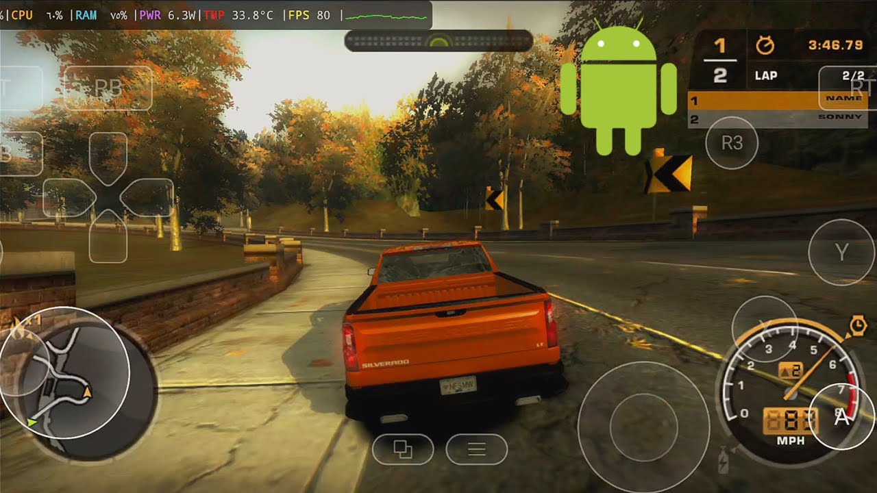 Chevy Silverado 1500 Mod in NFS Most Wanted 2005 on GameHub Android!!