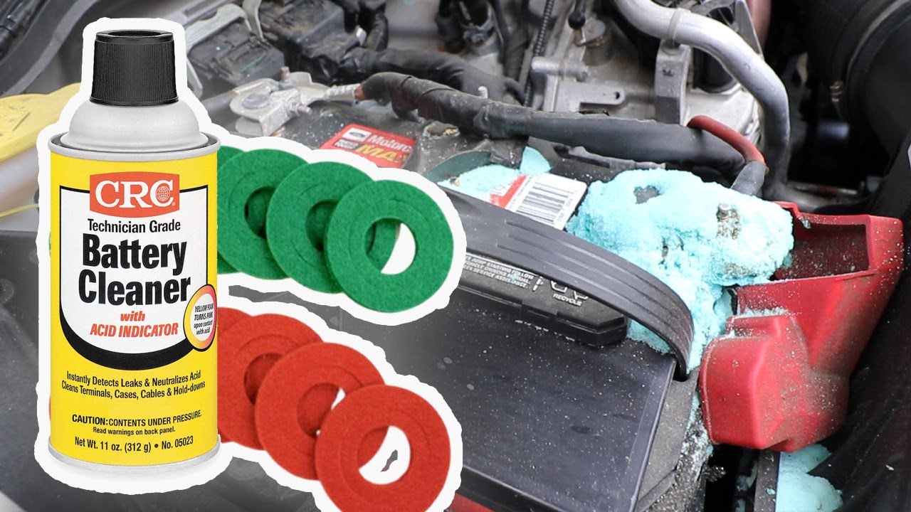 CRC Battery Cleaner and Felt Fiber Battery Terminal Protector Pad Install EASY DIY
