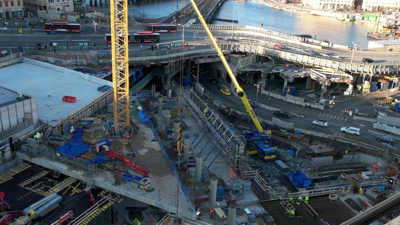 Stockholm Slussen Project January 2020 UHD 4K