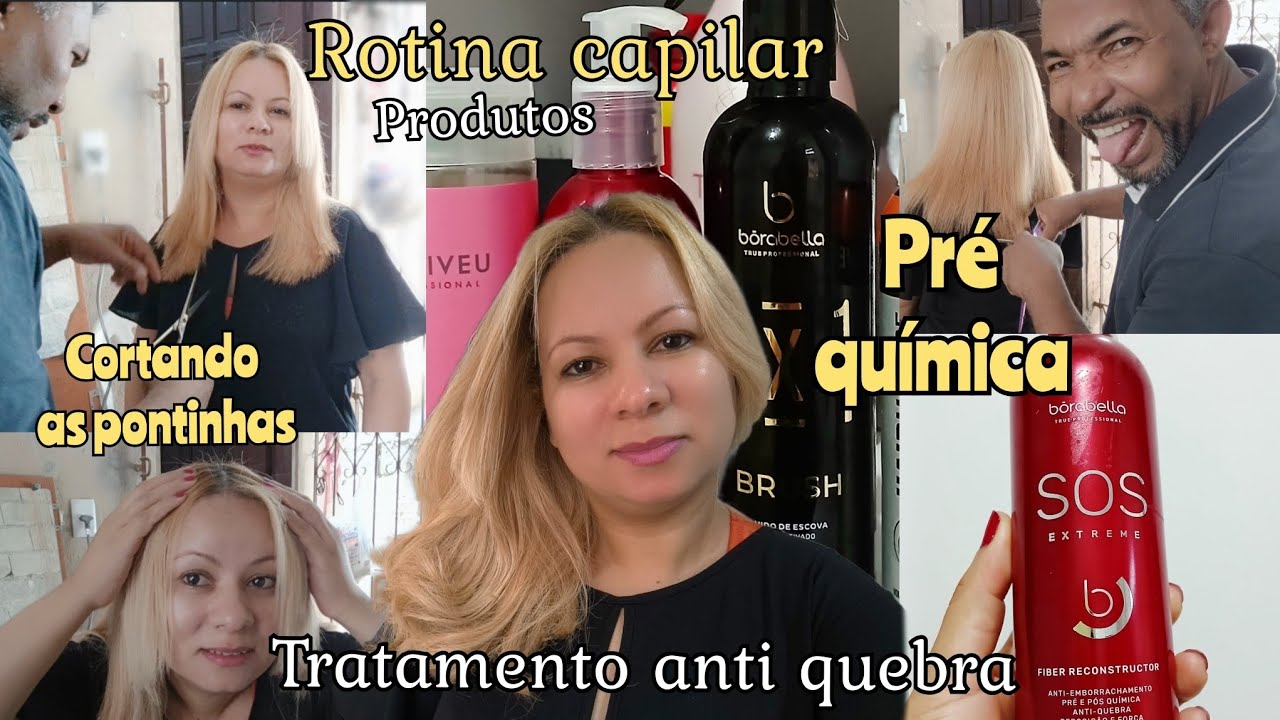 PRÉ QUÍMICA TRATAMENTO ANTI QUEBRA RESSECADOS e poroso rotina capilar corte das pontas✂️PREPARAÇÃO 