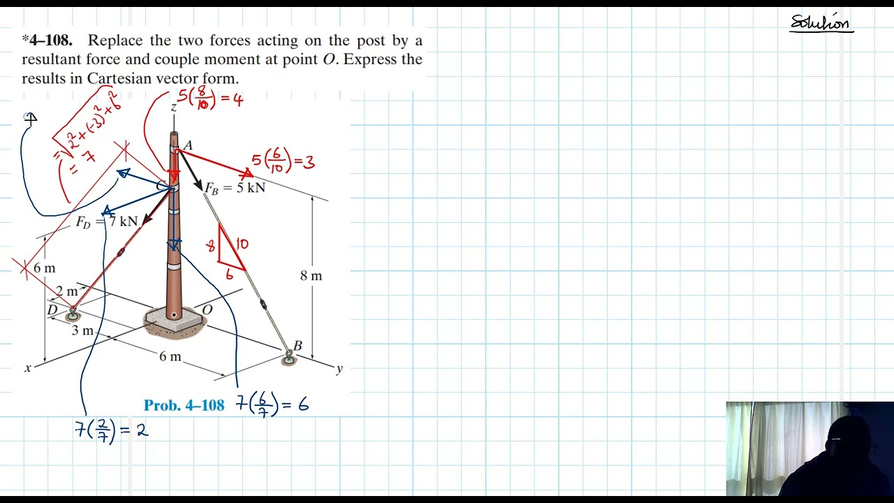 4–108 Force System Resultants (Chapter 4: Hibbeler Statics) Benam Academy