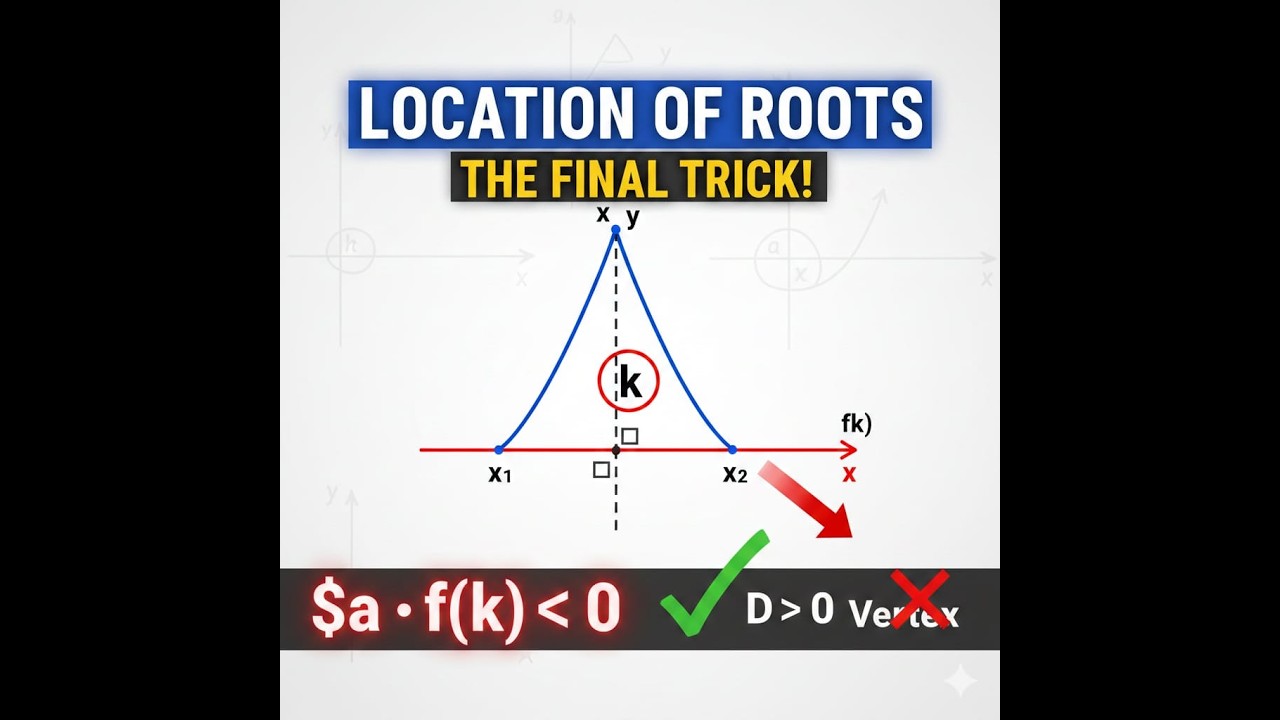 Location of Roots || Why only af(k) is less than zero? | No Discriminant & Vertex? 😱|| Noor Alam