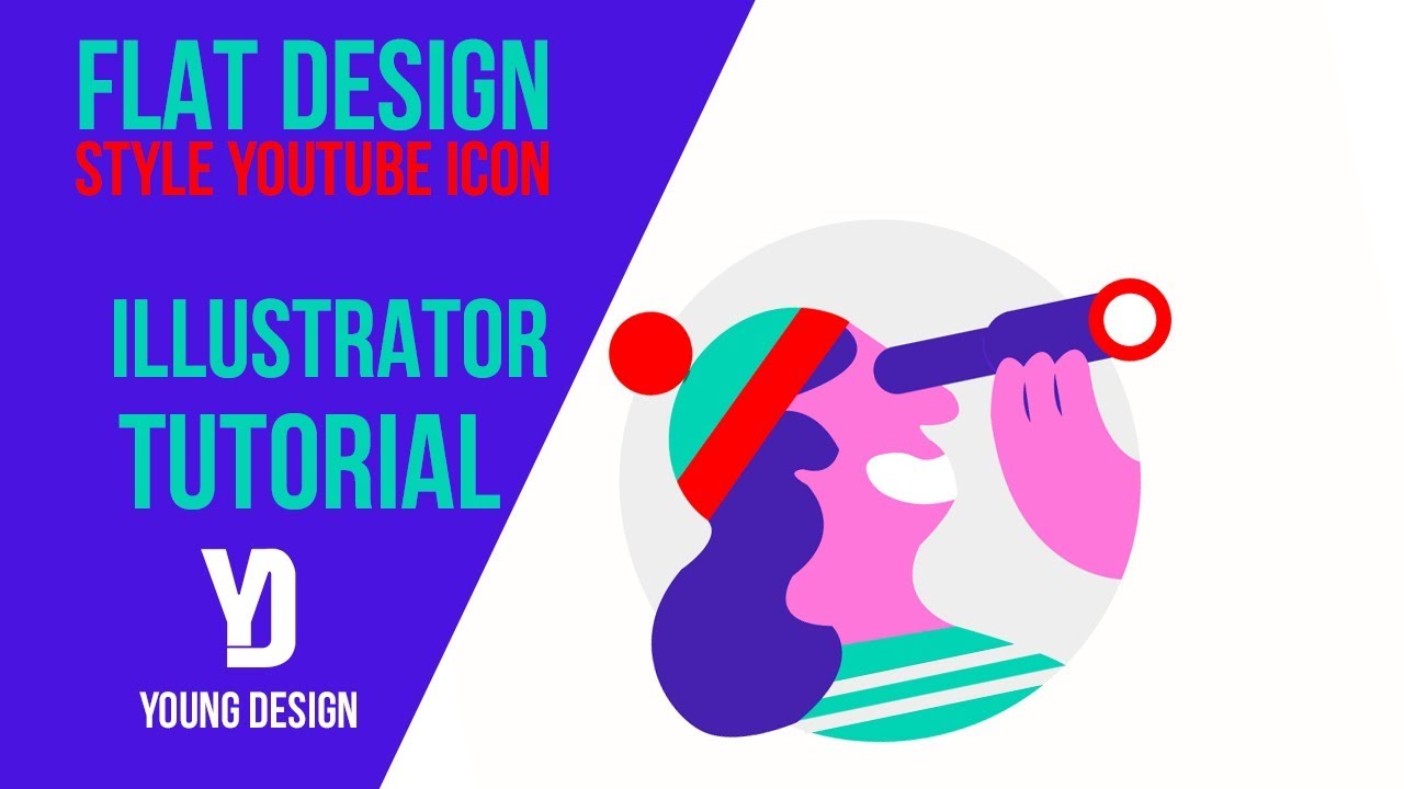 Flat Design,Illustration Character Design - Adobe Illustrator Tutorial #11 (Flat Design)