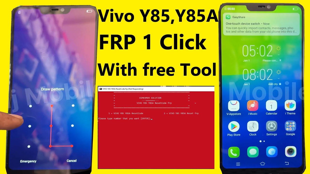 Vivo Y85 | Y85A V9 | Frp in 1 Click With Free Tool