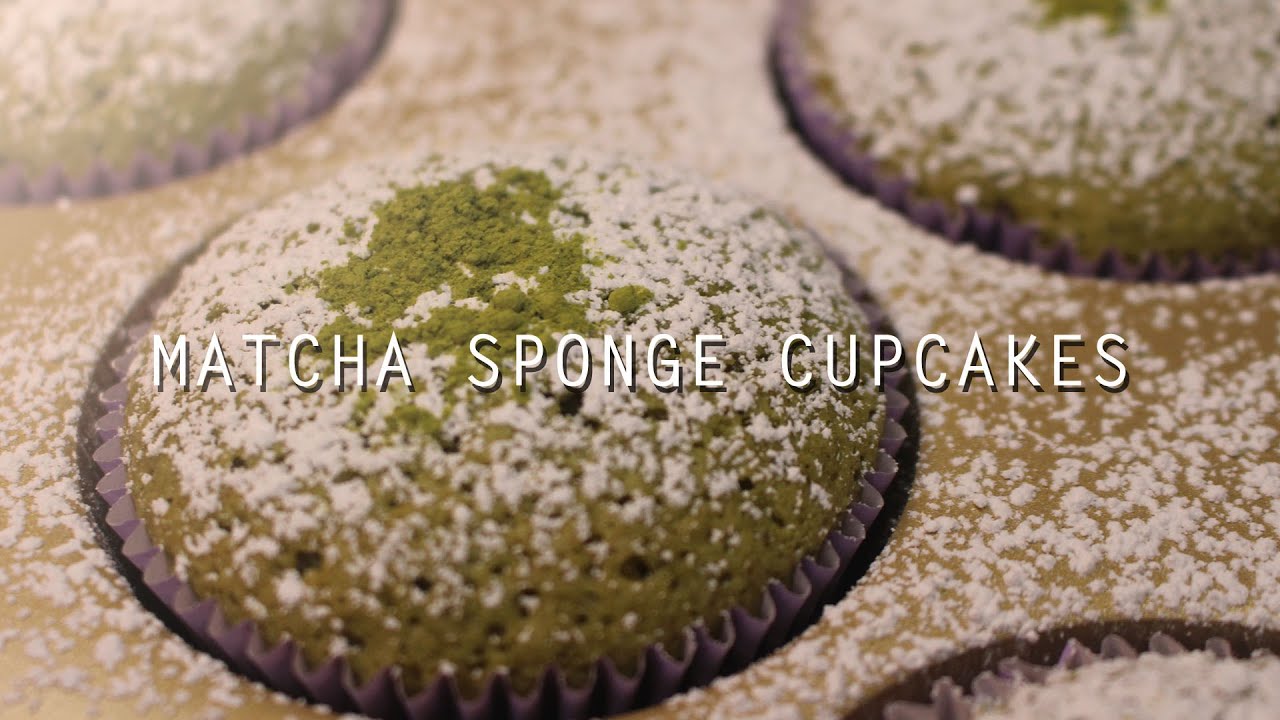 SOFT Matcha Sponge Cupcake ~ Delicious Recipe