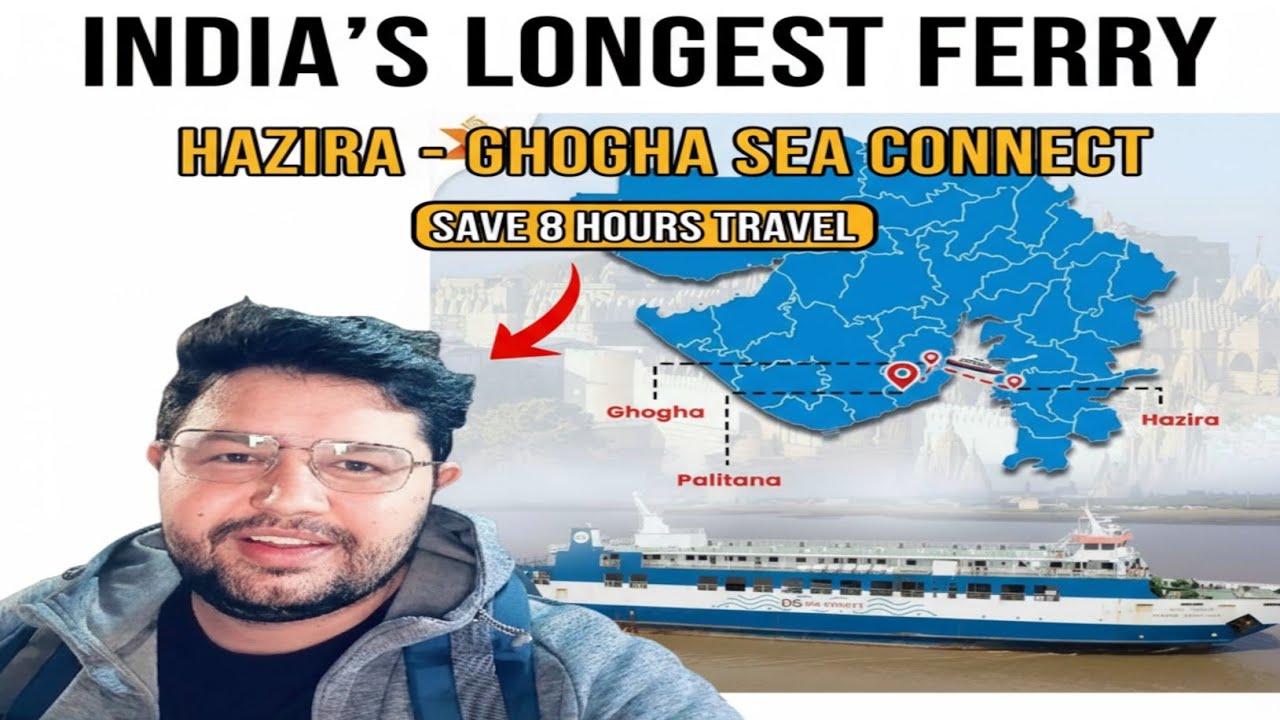 First Time on Hazira–Ghogha Ro-Ro Ferry | Gujarat’s Sea Highway Travel Vlog 🇮🇳
