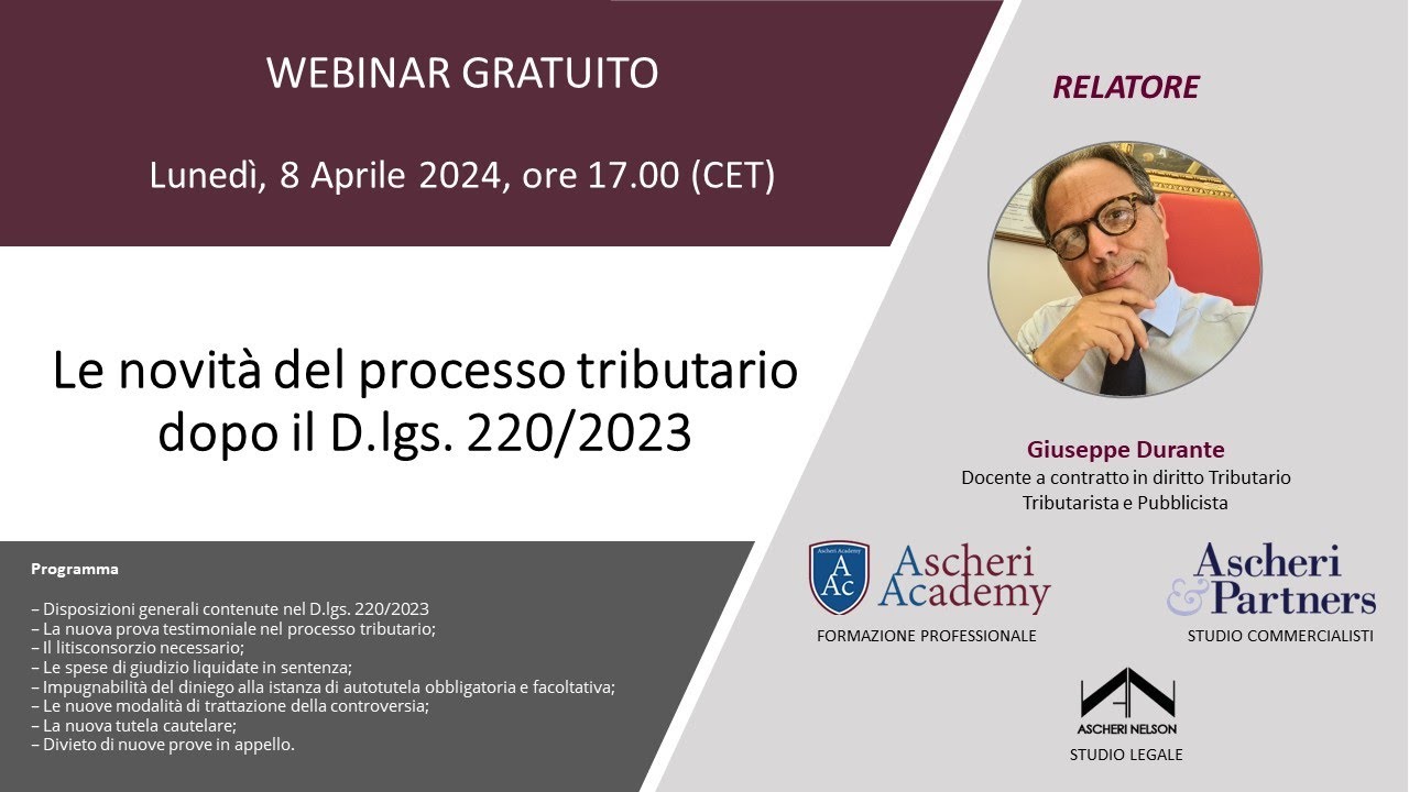 Le Novità del Processo Tributario dopo il D.lgs.n°220/2023