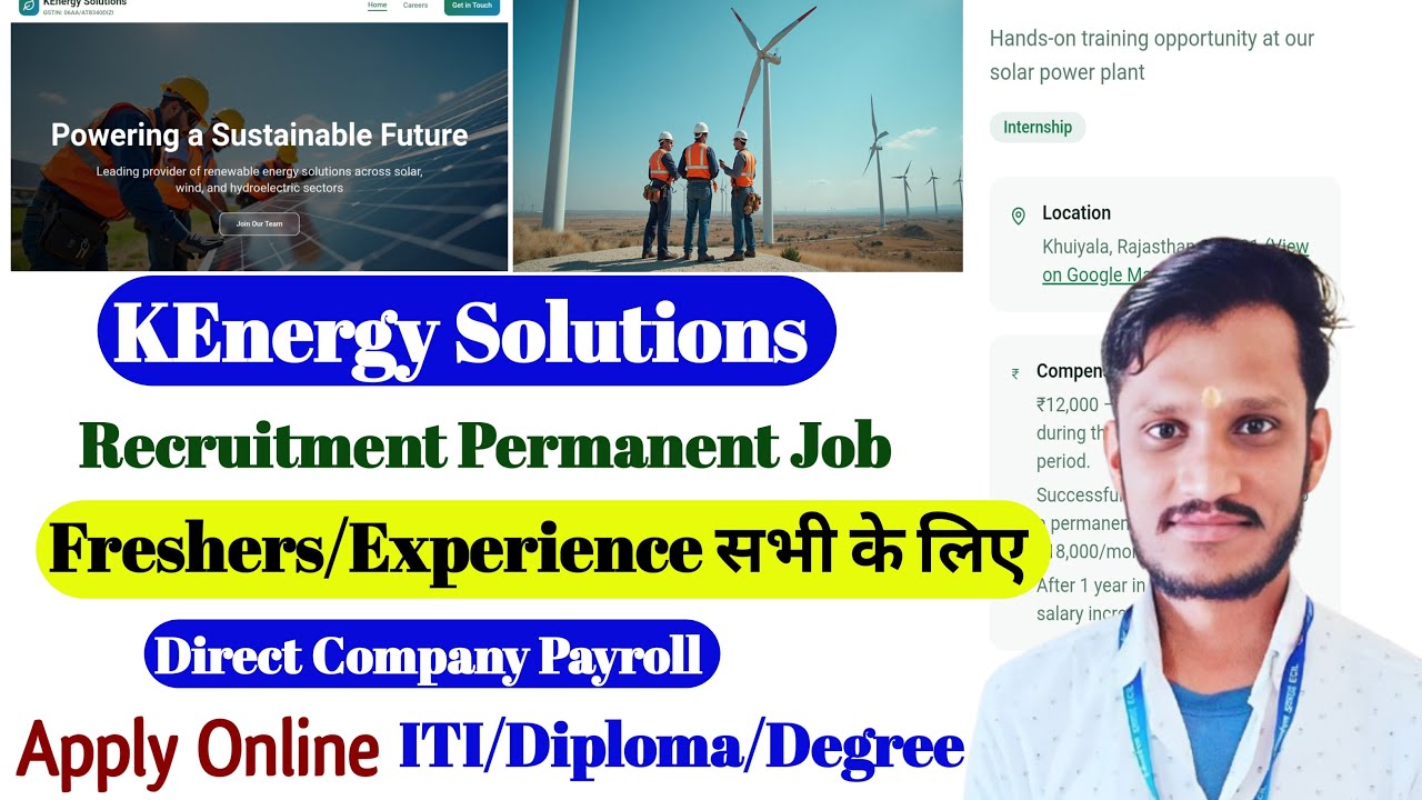 Solar Energy Power Plant Jobs 2025 | Technician, Operator, Engineer Vacancies | KEnergy Solutions