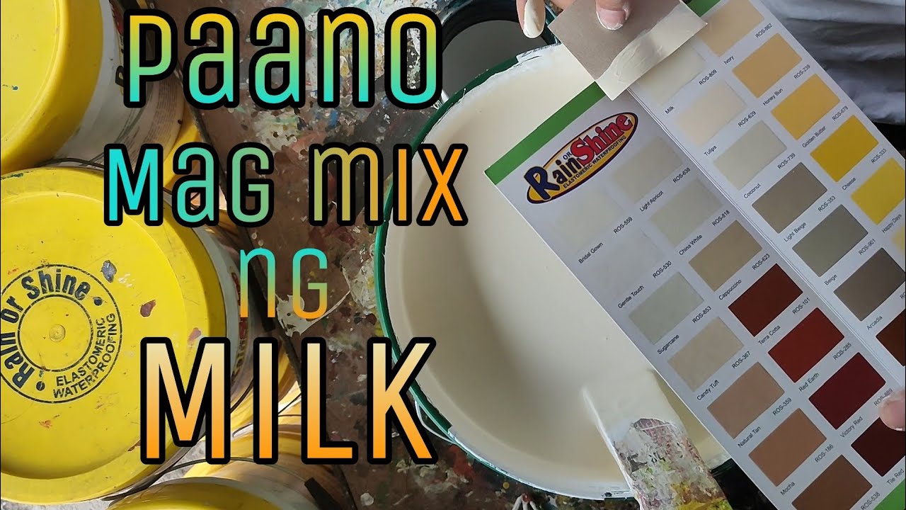 Paano mag timpla ng kulay milk || How to mix milk color paint