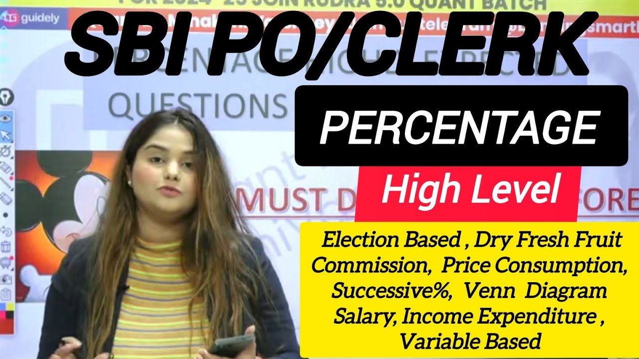 Percentage Mains One Shot | All Concepts + Variable Based Ques | SBI PO/CLERK 2025 | Minakshi