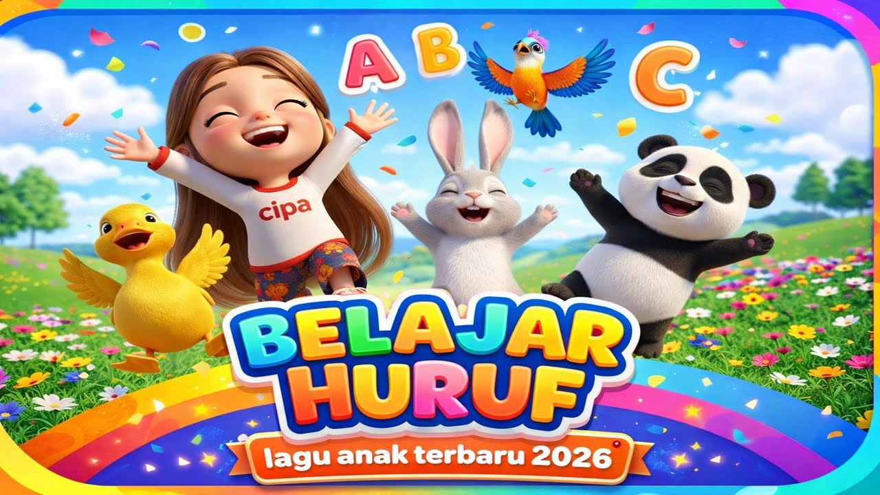 Belajar Huruf ABC | Lagu Anak TK Ceria 🌈 | Lagu Anak Terbaru 2026