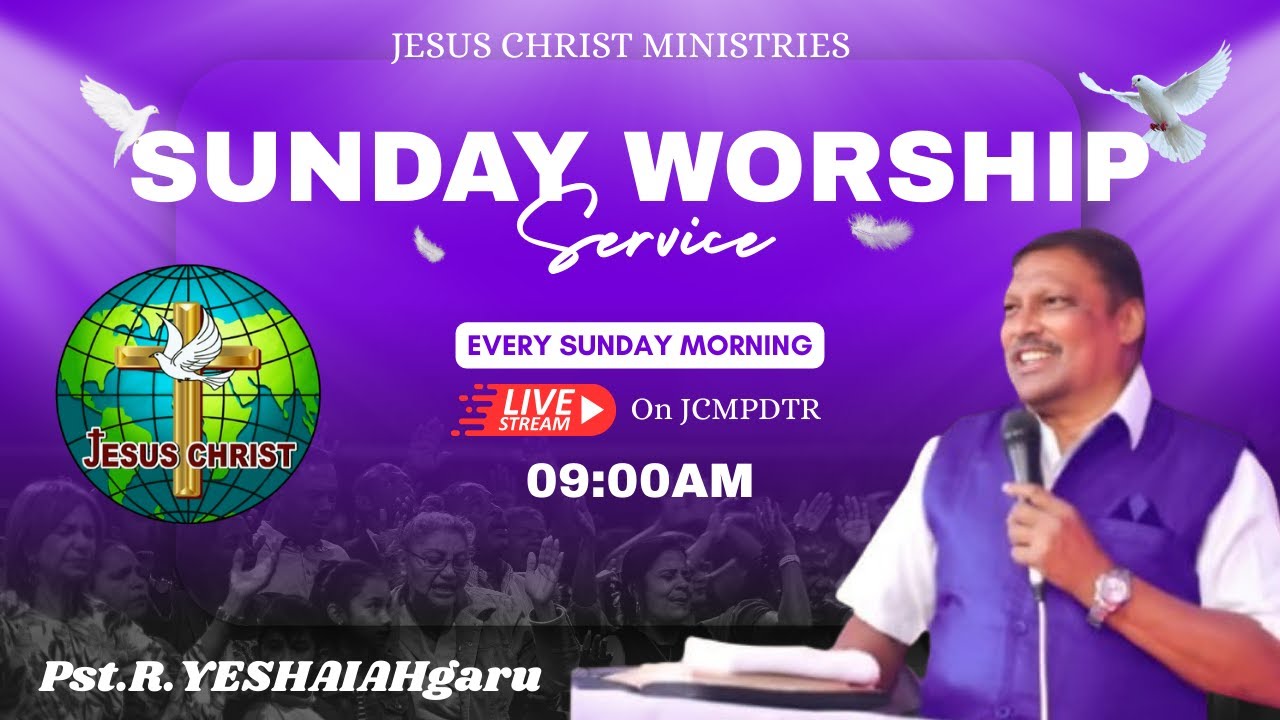 🔴Live 01-02-2026 |#SUNDAY WORSHIP| JESUS CHRIST MINISTRIES MESSAGE BY PAS R.YESHAIAH garu |