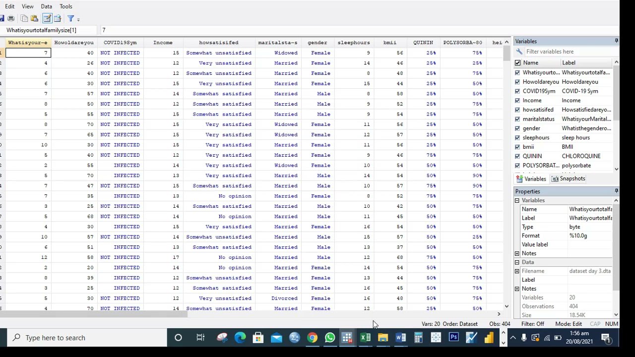 Oneway ANOVA Using STATA