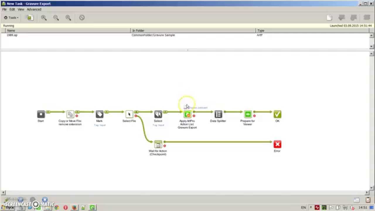 Create Gravure TIFF with ArtPro action in Esko Automation Engine