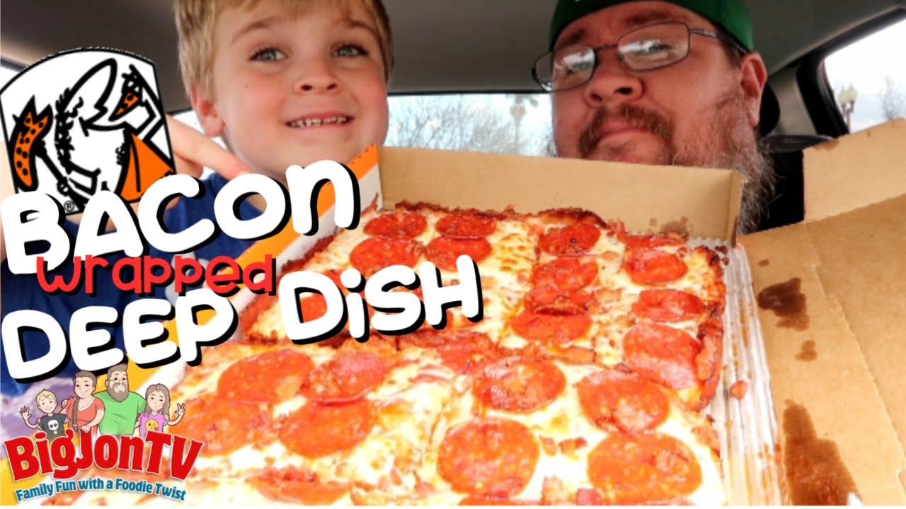 Bacon Wrapped Deep Dish Pizza @ Little Caesars || Drive Thru Thursday