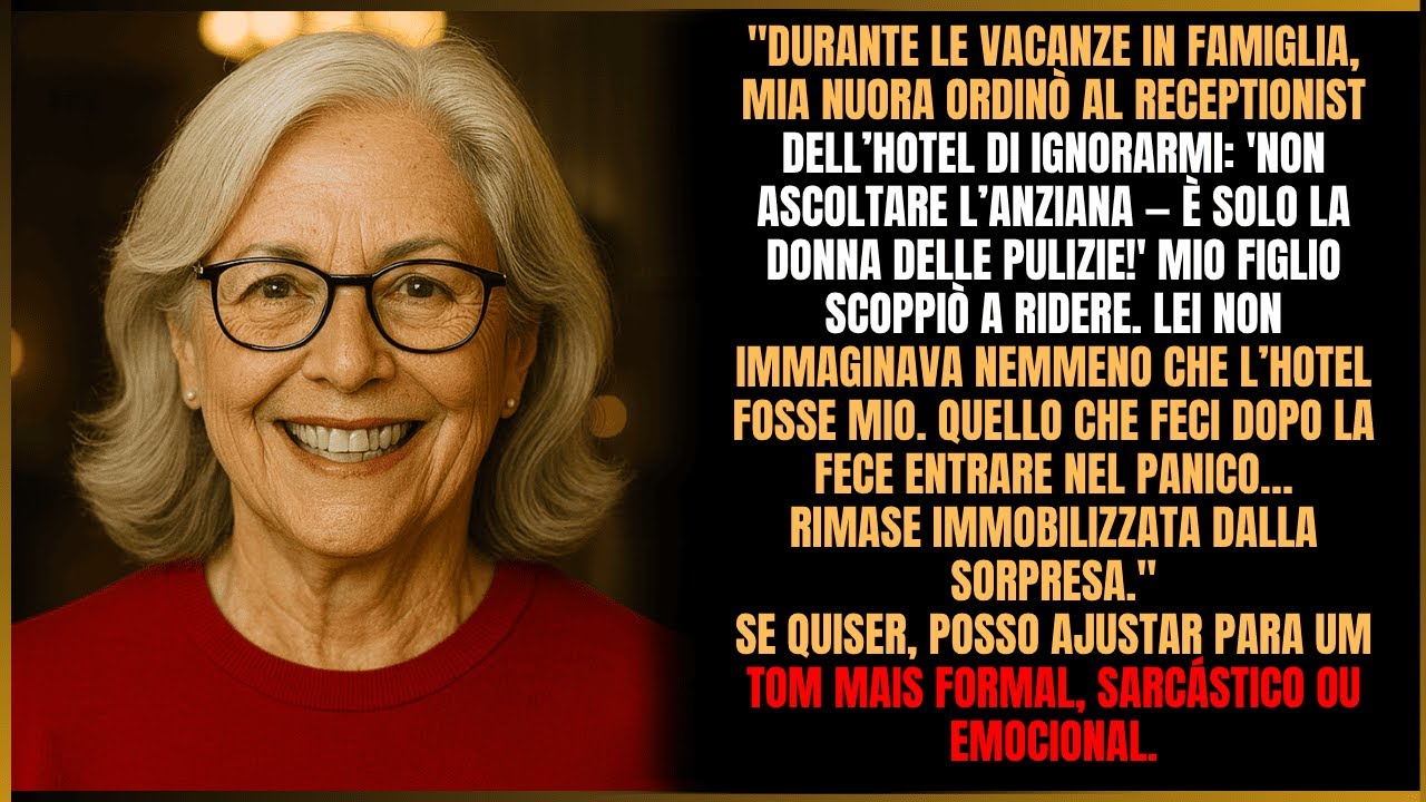 Durante le vacanze in famiglia, mia nuora ha urlato al receptionist: 