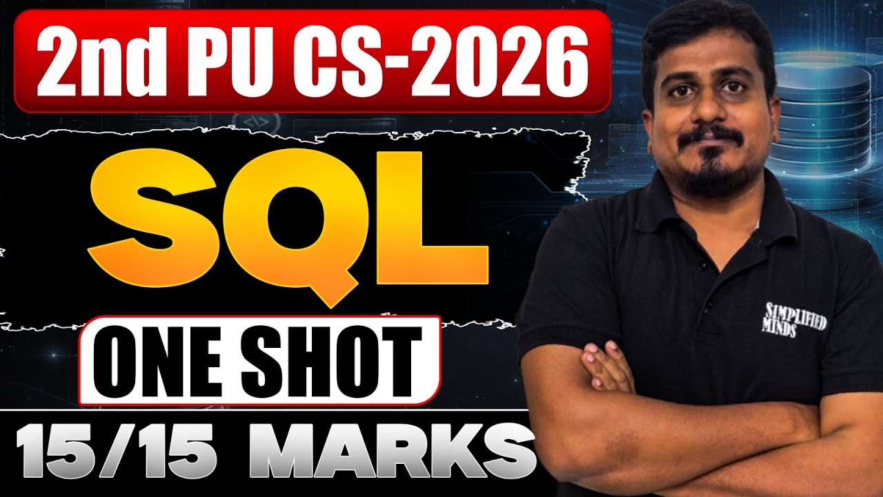 PUC 2 Computer Science | SQL One-Shot Lecture | SimplifiedMinds