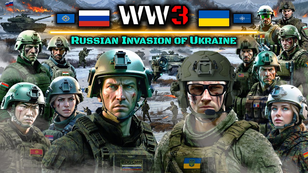 Россия против Украины - Российское вторжение в Украину! (АрмА 3 WW3 Машинима)