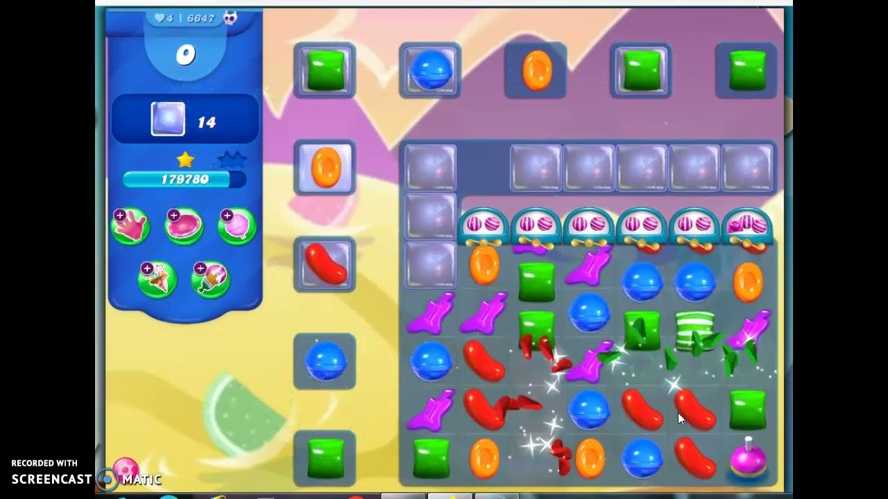 Candy Crush Saga Level 6647 No Boosters 10 Gold Bars