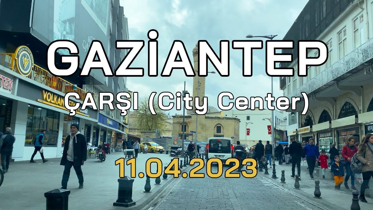 Поездка по Газиантепу 🇹🇷 - Знакомство с центром города ( çarşı ) на машине | 4К