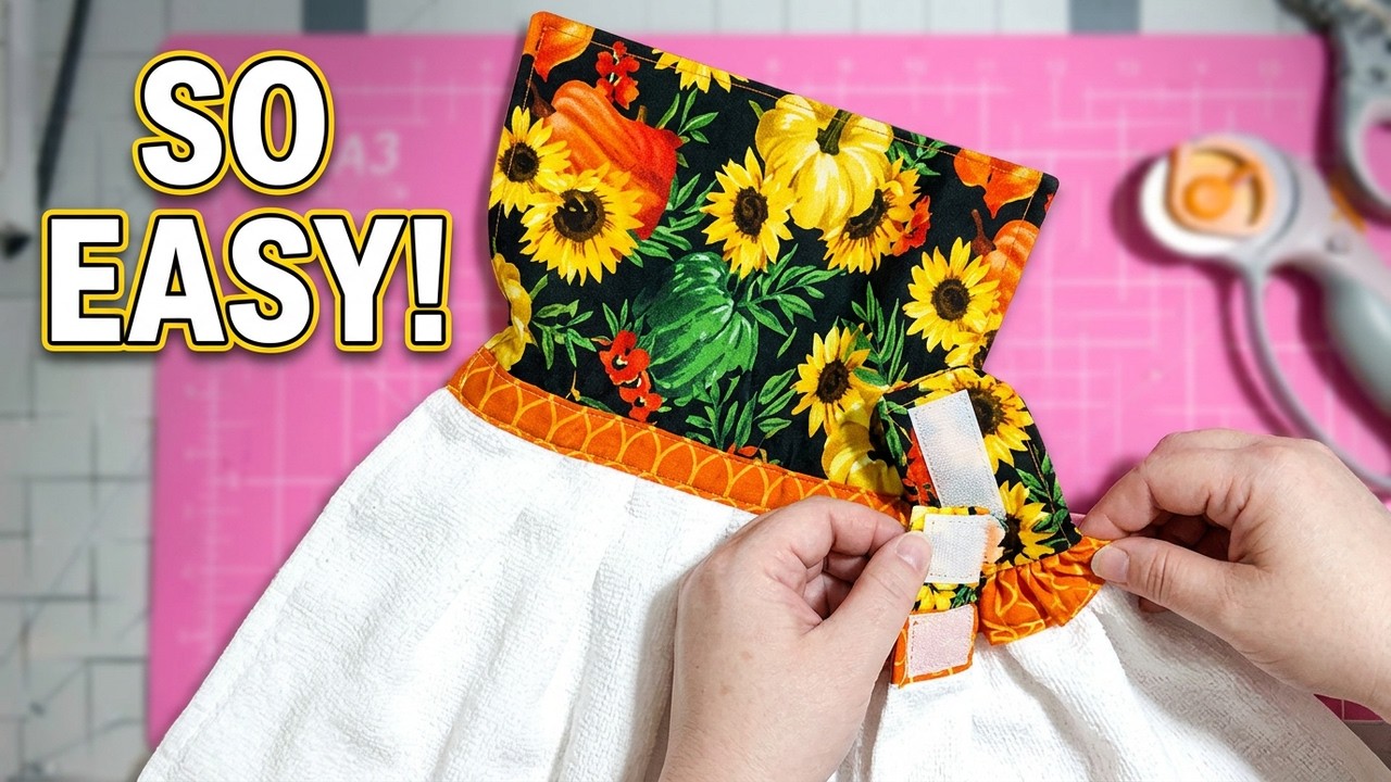 The CUTEST DIY Kitchen Towels for Fall & Christmas! 🍂🎄
